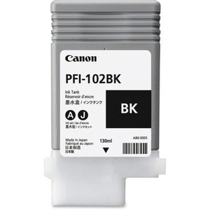Cumpăra Ink Cartridge Canon PFI-102 B, black, 130ml for iPF500,510,600,605,610,650,655,700,710,720,750,755,760,765