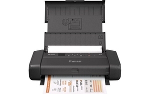 Купить Printer Canon Pixma Mobile TR150 W/BAT Black,  A4, Print 4800x1200dpi_2pl, ESAT 9.0/5.5 ipm,64-05г/м2, OLED 1,44", Battery 330p, Cassette: 50 sheets, USB 2.0, Wi-Fi, Apple AirPrint, Ink Cartridges PGI-35: 200p, CLI-36: 260p