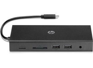 Купить HP Travel USB-C Multi Port Hub, HDMI, VGA, 2 x USB 3.0, USB-C with Power Share, LAN, SD and Micro SD Card Reader