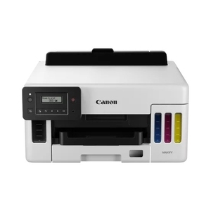 Купить Printer CISS Canon MAXIFY GX5040 White, Color Printer/Duplex/LAN/Wi-Fi, A4, Print 4800x1200dpi_2pl, ESAT 24/15.5 ipm, LCD display, Tray 350 sheet, 64–275 g/m2, 4 ink tanks GI-46B (6000p./9000p. eco mode), GI-46Y/C/M (14000p./ 21000p. eco mode), MC-G01 Service.